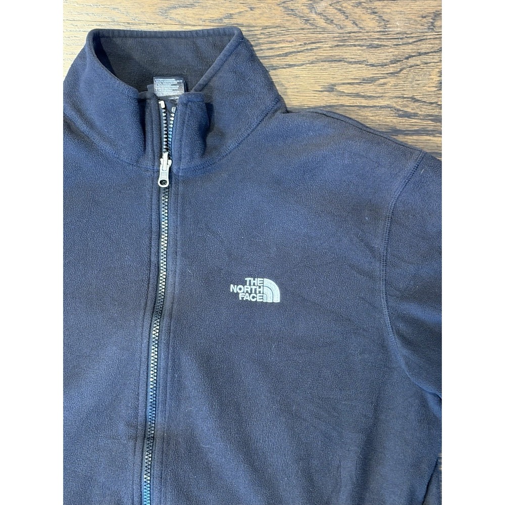 The North Face Fleece Zip-Up Jacket Large Black TNF Men Adult